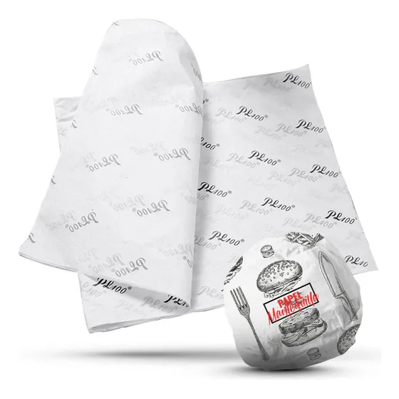 Pack 1000 U Papel Envolver Antigrasa Personalizado