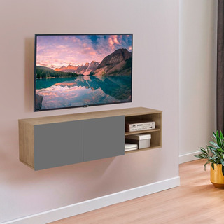 Mesa Tv Empotrable De Madera Obsidiana Color Roble 120 Cm Mesa Tv Empotrable De Madera Obsidiana Color Roble 120 Cm