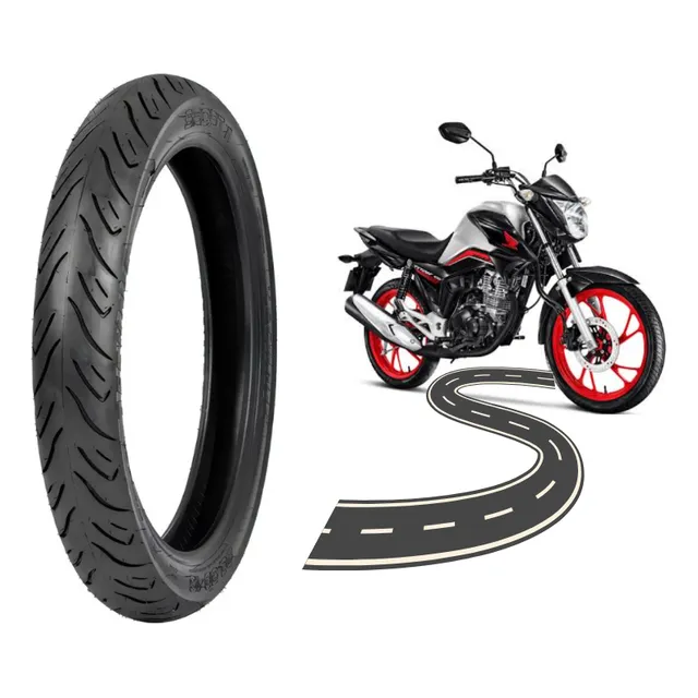 Pneu Moto 150 Cg 160 90/90-18 Fan Techinic Ybr Sem Camara