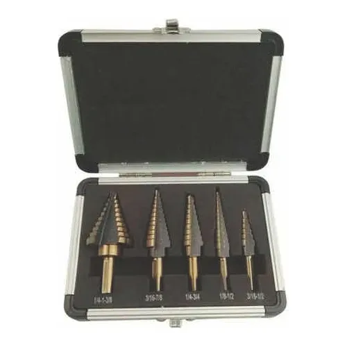 Brocas Conicas Paso A Paso Cobalto + Maleta