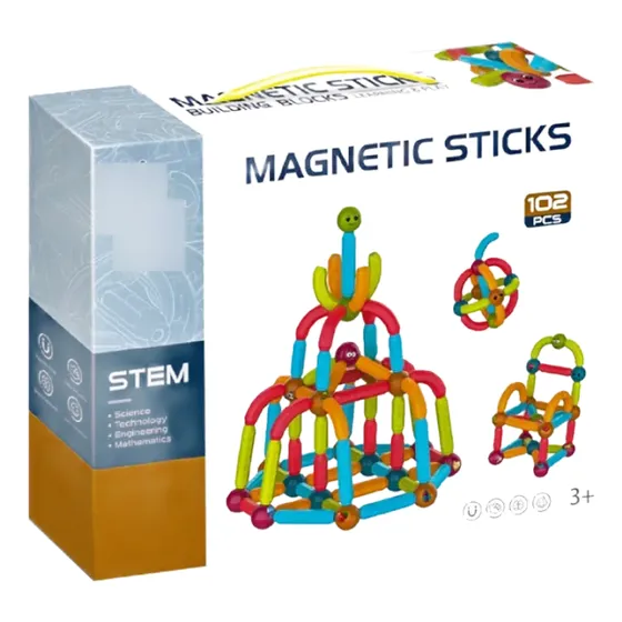 Bloques Magneticos Sticks 102 Piezas