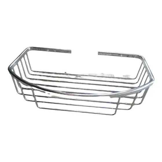 Cesta Organizador De Baño Metal Cromado 25x14 Cm