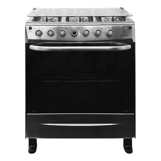 Cocina A Gas 30  De Piso 6h C/horno Acero Inoxidable Premier