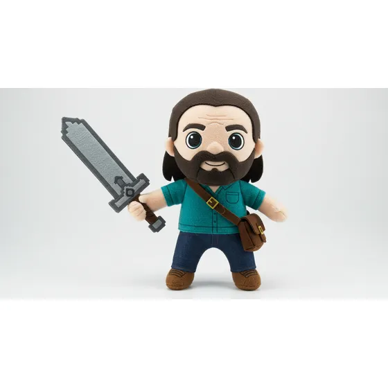 Peluche De Jack Black Como Steve - Minecraft La Película