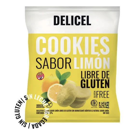 Galletitas Cookies De Limón Sin Tacc Delicel