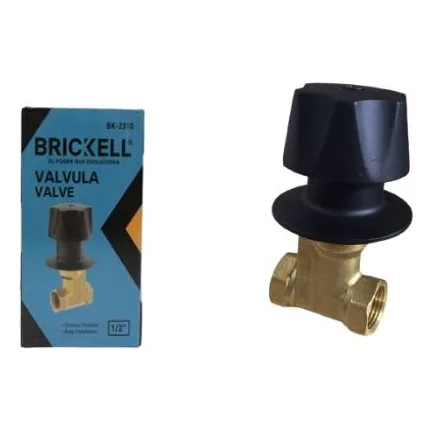 Llave P/ Ducha 1/2  Negra  Cuerpo De Bronce  Brickell