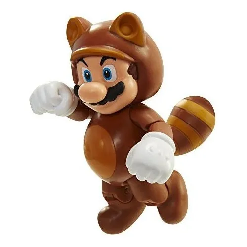Mundo De Nintendo 91436 4 Mario Tanooki Con Moneda Figura De