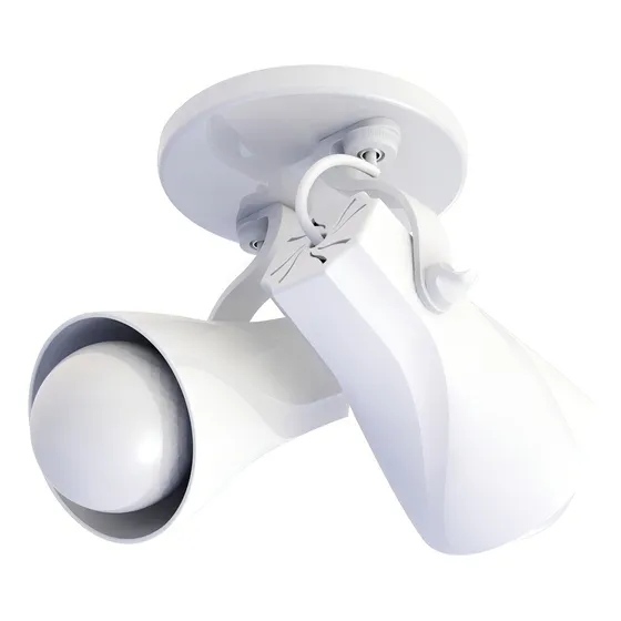 Spot Duplo Octa 2 Direcionável Bocal E27 Branco Teto 110V/220V (Bivolt)
