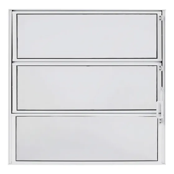 Vitro Basculante 60x60 Alumínio Brilhante Banheiro Com Vidro