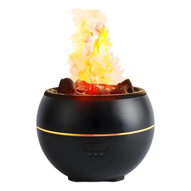 Difusor Aroma Portátil Humidificador Luz Led Efecto Llama