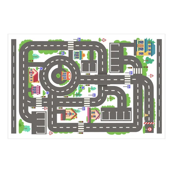 Tapete Pista Grande Cidade Infantil Para Carrinhos, Pistinha Em Lona, Educativo, Impermeável, Coordenação Motora, Brinquedo Criativo, Interativo P/ Crianças E Bebês Diversão Material Pedagógico