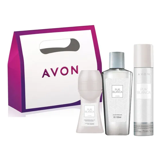 Avon Pur Blanca Set X 3 - Colonia Crema Roll On
