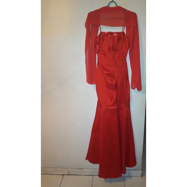 Vestido De Fiesta Largo Tipo Sirena Usado Una Vez Talla S ,