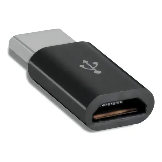 Adaptador Otg Usb Tipo C Macho A Micro Usb Hembra Color Negro | Cuotas sin interés