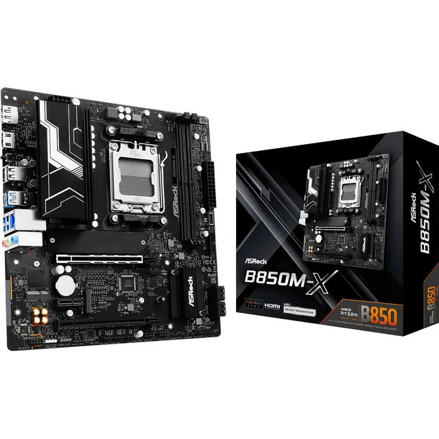 Board Asrock Amd B850m-x Color Negro