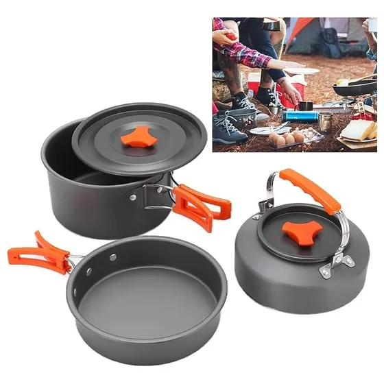 Set Ollas Outdoor Camping Cocina Para Camping Utensilios
