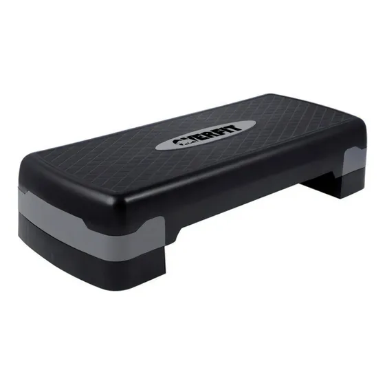 Step Aeróbico Ajustable Dos Niveles Antideslizante Overfit Negro