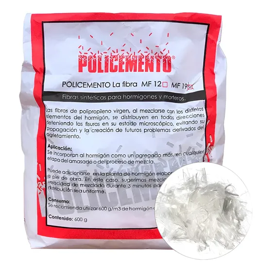 Fibra Para Hormigón Y Revestimientos - 600g. - 1 X M3