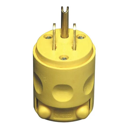 Clavija Leviton 515pv 15 Amperios 2p 3h 125v (l-n-t) X 10 Color Amarillo
