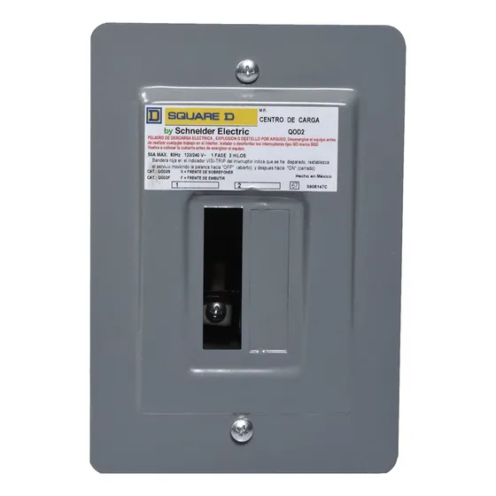 Centro Carga 2p, 50a, 2f, 3h, 120v, Empotrar, Qod2f, Squared