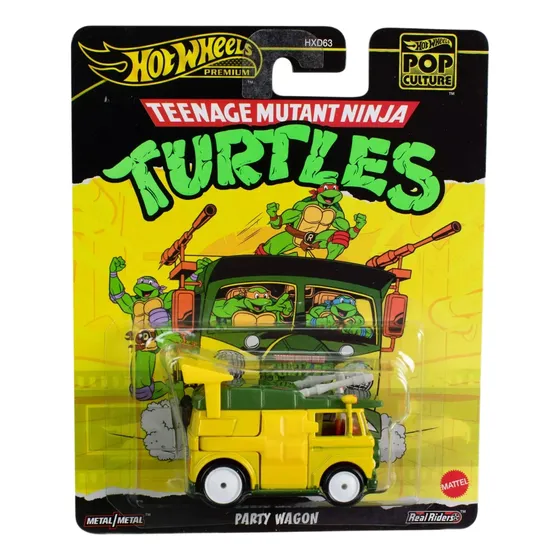 Hot Wheels Premium Tnmt Party Wagon Ninja Turtles 1/64