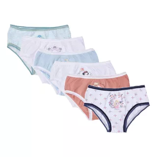 Kit 6 Calcinhas Infantil Disney Princesas 100% AlgodĂŁo Lupo Kit 6 Calcinhas Infantil Disney Princesas 100% AlgodĂŁo Lupo