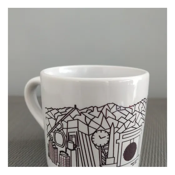 Tazas De Porcelana Blancas 6 Oz Con Iconos De Caracas