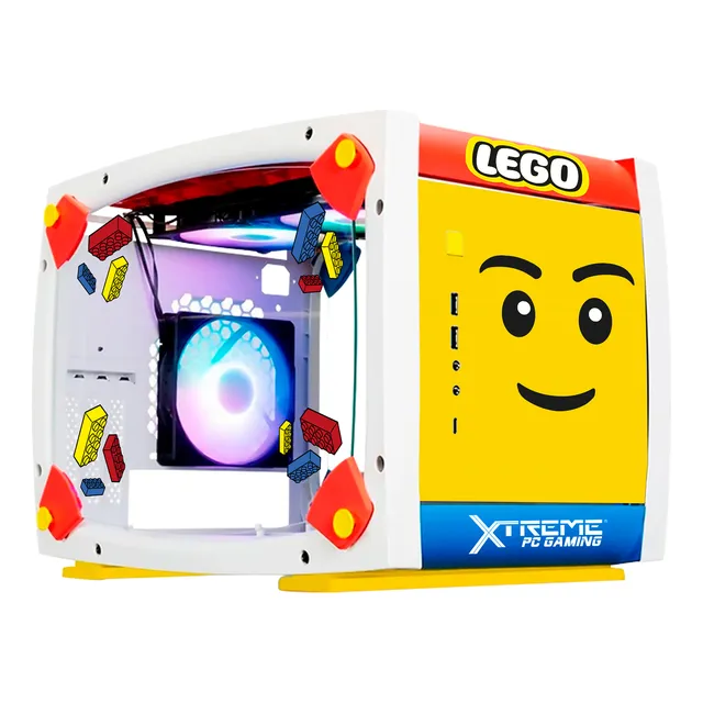 Gabinete Gamer Xtreme Pc Lego Mini Itx 3 Fan Usb-c Rgb