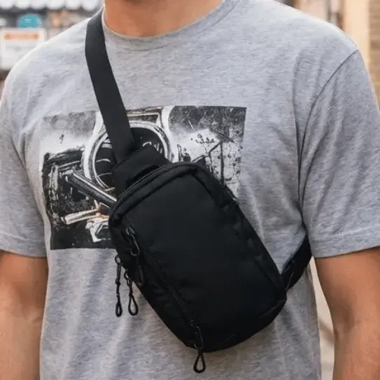 Shoulder Bag Kingbr Bolsa Transversal Unissex Impermeável Antifurto Mini Bag Pochete Lateral...