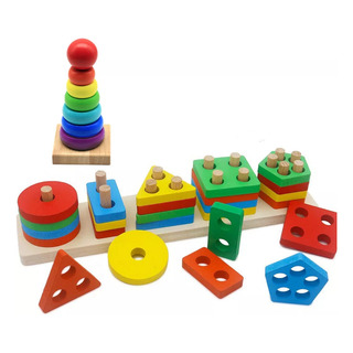 Juguete Apilable Educativo Madera Juguete Montessori Niños Juguete Apilable Educativo Madera Juguete Montessori Niños