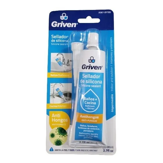 Silicone Transparente Antihongo 80 Ml Marca Griven