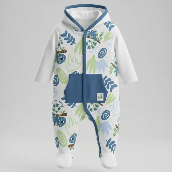 Enterito Recién Nacido B13201270103 Crudo Black And Blue Crema 6 Meses