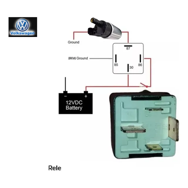 Rele Relay Bomba Gasolina Volkswagen Gol Parati Saveiro Vw