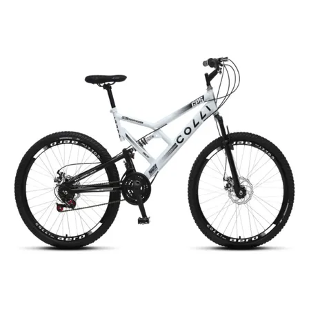 Bicicleta Aro 26 Freio A Disco Com 21 Marcha Dupla Suspensão Branco 19