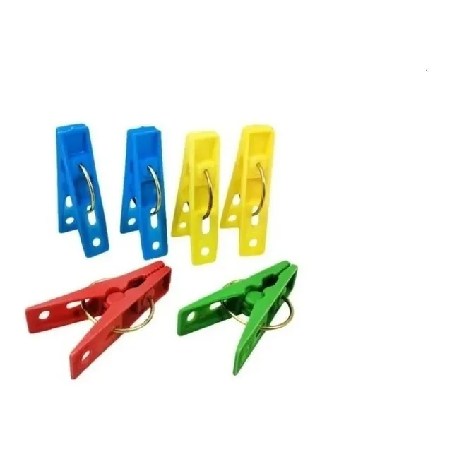 Ganchos Pinzas X 12 Unds Para Colgar Ropa En Cuerda