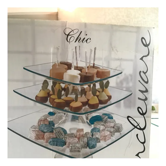 Juego Base/soporte Acrílico Tortas,postres, Frutas,galletas