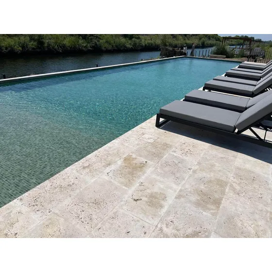 Marmol Travertino Rustico Para Piscina X M2 Castelatto