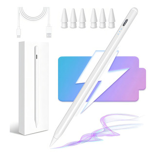 Pencil iPad, Stylus Pen Con Carga Rápida, Rechazo De Palma Y Detección De Inclinación, Lápiz Para iPad 10/9/8/7/6 Generación, Pro 11/12.9(3/4/5/6th), Air 3/4/5, Mini 5/6 Pencil iPad, Stylus Pen Con Carga Rápida, Rechazo De Palma Y Detección De Inclinación, Lápiz Para iPad 10/9/8/7/6 Generación, Pro 11/12.9(3/4/5/6th), Air 3/4/5, Mini 5/6