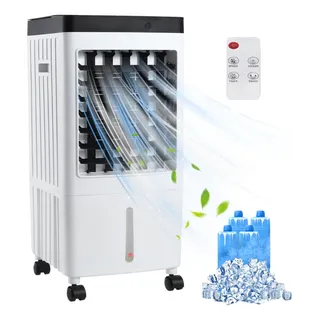 Enfriador De Aire Acondicionado Portátil Ventilador Frio 10l Blanco