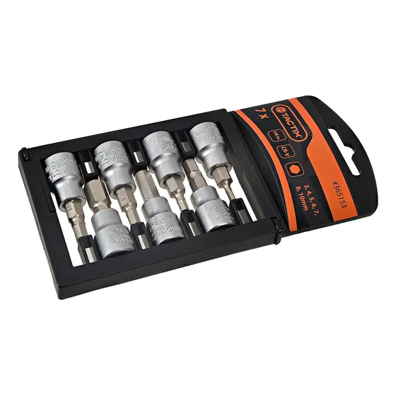 Juego De Dados Allen Toma 3/8 7 Piezas Tactix Color Plateado
