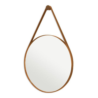 Espelho Redondo Decorativo Adnet Escandinavo 45cm Y Suporte Moldura Caramelo Espelho Redondo Decorativo Adnet Escandinavo 45cm Y Suporte Moldura Caramelo