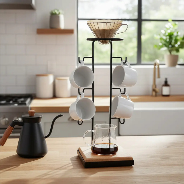 Mancebo Suporte Coador De Café E Xícaras Artesanal Mancebo Suporte Coador De Café E Xícaras Artesanal