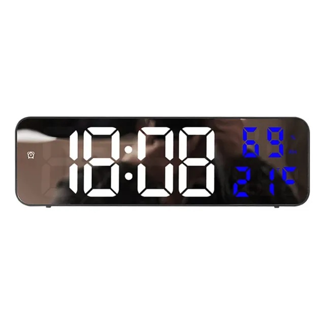 Reloj Pared Led 3 Nivel Atenuacion Brillo Digital Montado
