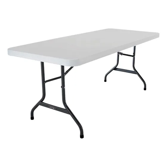 Mesa De Exterior portafolio 180 cm Jardimex De Plástico resistente Color Blanco