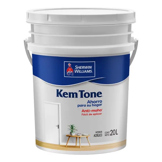 Pinturas Sherwin Williams Kem Tone Mate Promo 40 Lts Color Blanco