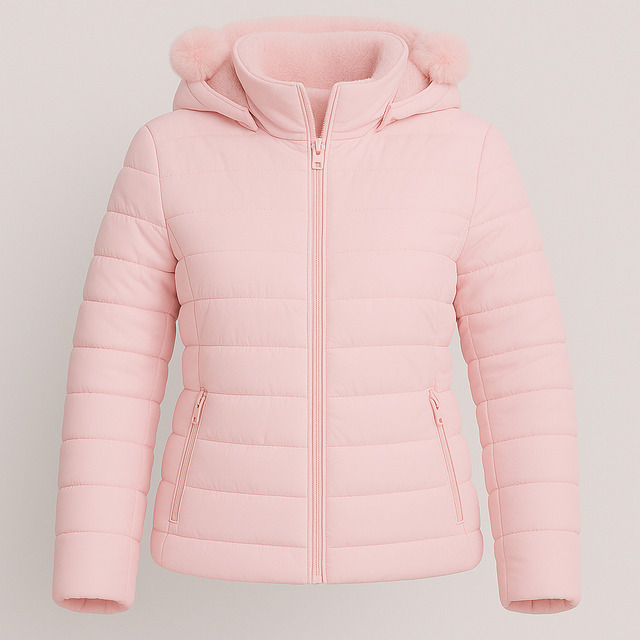 Jaqueta Puffer Feminina Forrada Touca Removível Com Pelinho Jaqueta Puffer Feminina Forrada Touca Removível Com Pelinho