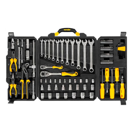 Kit 110 Peças De Ferramentas Em Aço Com Maleta Vonder Kit 110 Peças De Ferramentas Em Aço Com Maleta Vonder