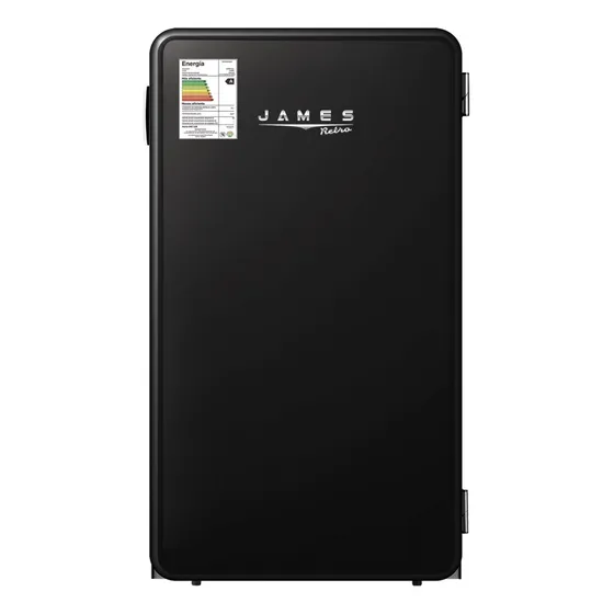 Frigobar Estilo Retro James Rj 90 M Negro 93 Litros Frio