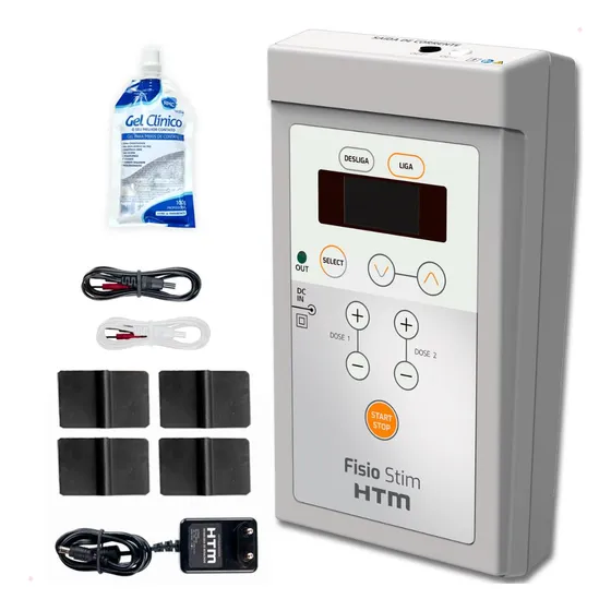 Fisio Stim Eletroestimulador Neuromuscular Portátil Tens Fes 127/220V