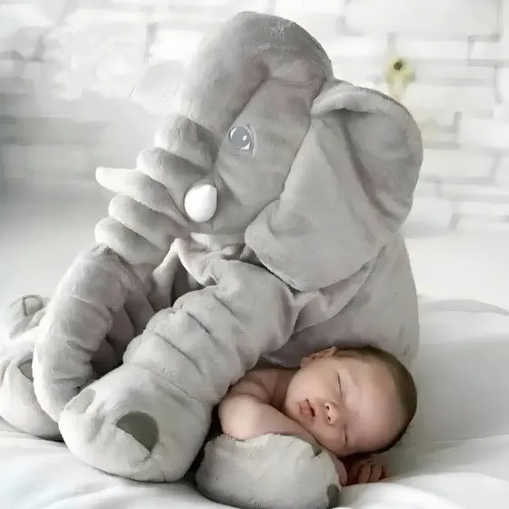 Peluche Gigante Elefante Gris Almohada Bebe Suave Y Liviano | Cuotas sin interés